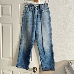 Zara high waisted ankle jeans